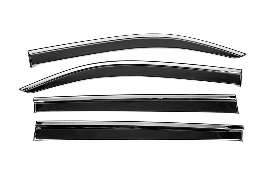 Citroen Berlingo/Multispace 2018- Window Deflectors with Chrome Trim Niken Luxury (4 pcs) Image