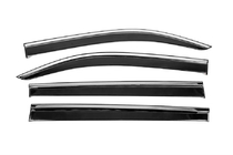 Fiat Doblo III 2023- Window Deflectors with Chrome Trim Niken Luxury (4 pcs) photo 1