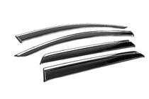 Fiat Freemont 2011-2016 Window Deflectors with Chrome Trim Niken Luxury (4 pcs) photo 3