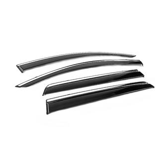 Window Deflectors with Chrome Trim Niken Luxury (4 pcs) photo 3