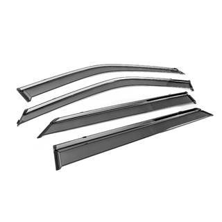 Window Deflectors with Chrome Trim Niken Luxury (4 pcs) photo 3