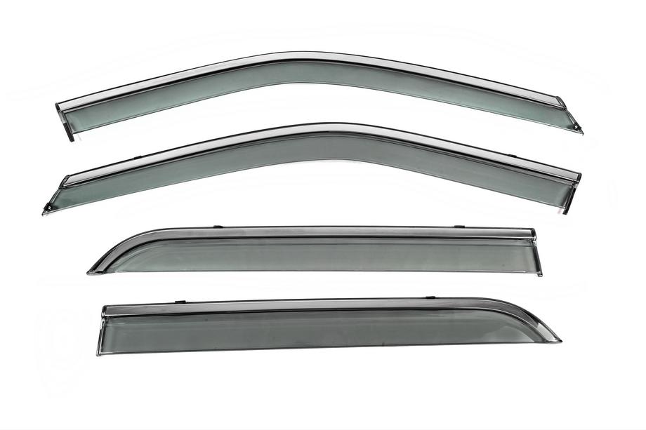 Ford Explorer 2011-2019 Window Deflectors with Chrome Trim Niken Luxury (4 pcs) Image