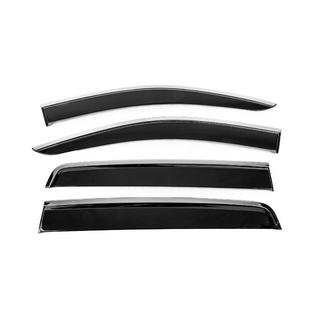 Window Deflectors with Chrome Trim Niken Luxury (2015-2022, 4 pcs) Ford Ranger 2011–2022 photo 3