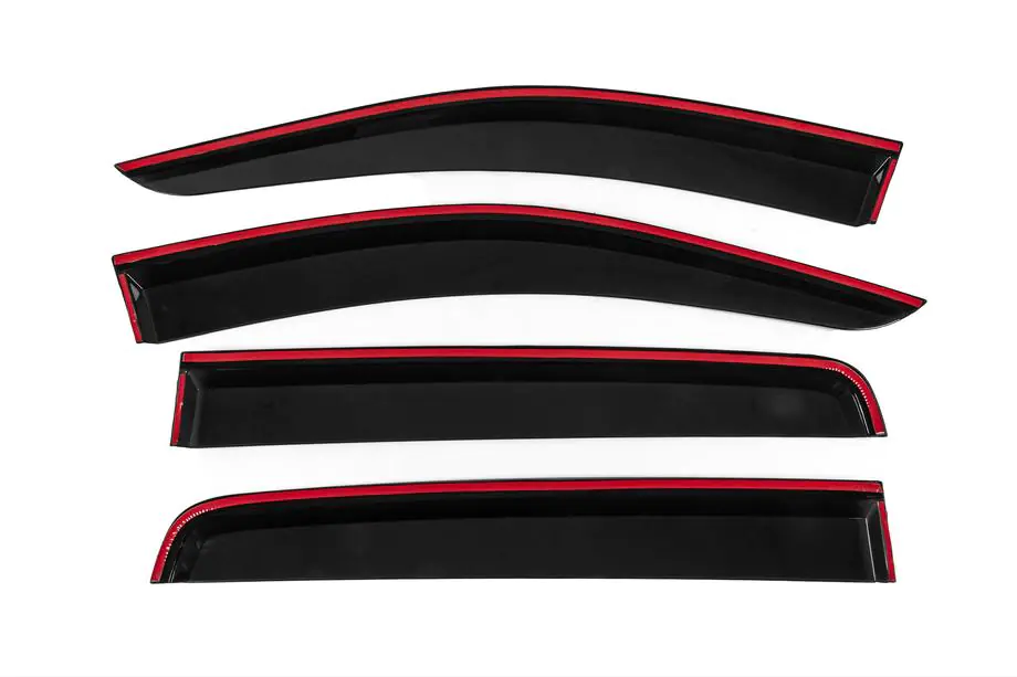 Ford Ranger 2011–2022 Window Deflectors with Chrome Trim Niken Luxury (2015-2022, 4 pcs) Photo 8