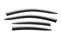 Hyundai Ioniq 6 2022- Window Deflectors with Chrome Trim Niken Luxury (4 pcs) photo 1