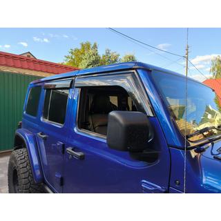 Window Deflectors Niken Luxury (4 pcs) Jeep Wrangler 2018- photo 4