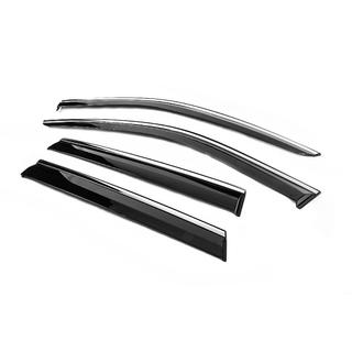 Window Deflectors with Chrome Trim Niken Luxury (4 pcs) Jeep Grand Cherokee WK2 2010-2021 photo 2
