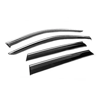 Window Deflectors with Chrome Trim Niken Luxury (4 pcs) photo 3