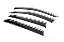 Jeep Cherokee KL 2013- Window Deflectors with Chrome Trim Niken Luxury (4 pcs) photo 2