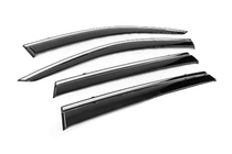 Jeep Cherokee KL 2013- Window Deflectors with Chrome Trim Niken Luxury (4 pcs) photo 3