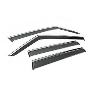 Window Deflectors with Chrome Trim Niken Luxury (4 pcs) photo 3