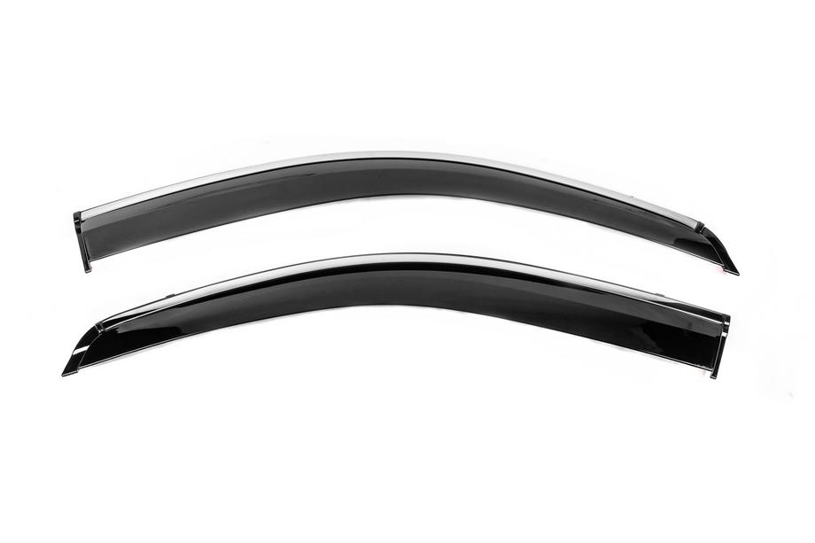Mercedes Vito/V-class W447 2014- Window Deflectors with Chrome Trim Niken Luxury (2 pcs) Image