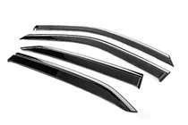 Mitsubishi Eclipse Cross 2017- Window Deflectors with Chrome Trim Niken Luxury (4 pcs) photo 2