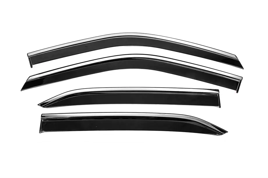 Mitsubishi Eclipse Cross 2017- Window Deflectors with Chrome Trim Niken Luxury (4 pcs) Image