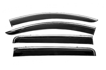 Mitsubishi L200 2015-2024 Window Deflectors with Chrome Trim Niken Luxury (4 pcs) photo 1