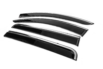 Mitsubishi L200 2015-2024 Window Deflectors with Chrome Trim Niken Luxury (4 pcs) photo 2