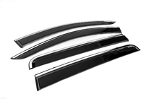 Mitsubishi L200 2015-2024 Window Deflectors with Chrome Trim Niken Luxury (4 pcs) photo 3