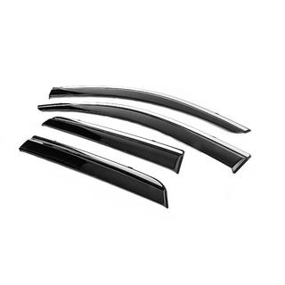 Window Deflectors with Chrome Trim Niken Luxury (4 pcs) photo 2