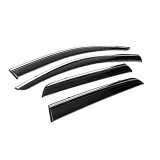 Window Deflectors with Chrome Trim Niken Luxury (4 pcs) photo 3