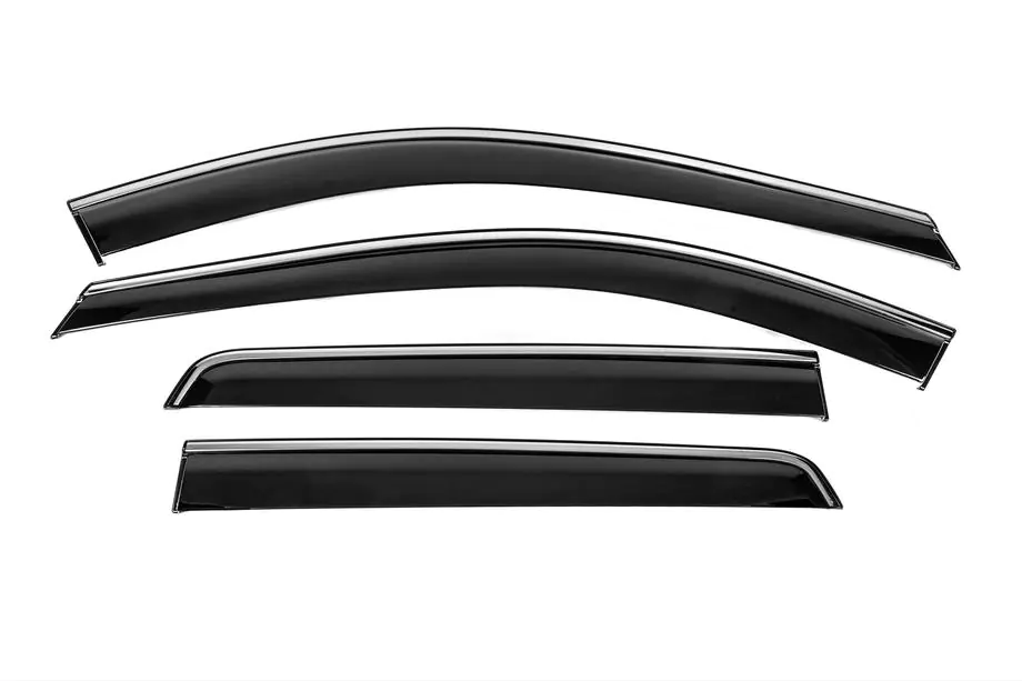 Nissan Pathfinder R53 2021- Window Deflectors with Chrome Trim Niken Luxury (4 pcs) Image