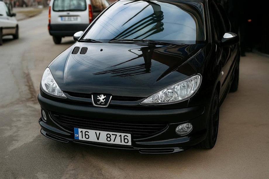 Peugeot 206 1998-2024 Front lower lip spoiler (primed) Photo 1