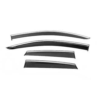 Window Deflectors with Chrome Trim Niken Luxury (4 pcs) Opel Crossland X 2017-2024 photo 1