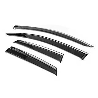 Window Deflectors with Chrome Trim Niken Luxury (4 pcs) Opel Crossland X 2017-2024 photo 2