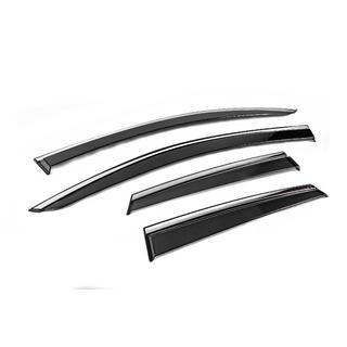 Window Deflectors with Chrome Trim Niken Luxury (4 pcs) Opel Crossland X 2017-2024 photo 3