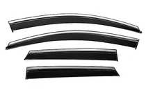 Opel Grandland X 2017- Window Deflectors with Chrome Trim Niken Luxury (4 pcs) photo 1