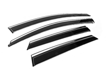 Opel Grandland X 2017- Window Deflectors with Chrome Trim Niken Luxury (4 pcs) photo 3
