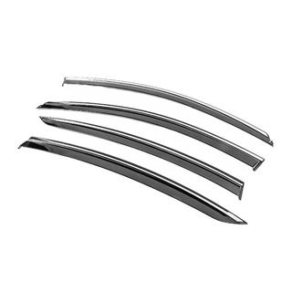 Window Deflectors with Chrome Trim Niken Luxury (SD/HB, 2013-2017, 4 pcs) Opel Insignia 2008-2017 photo 2