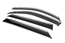 Peugeot 2008 2019- Window Deflectors with Chrome Trim Niken Luxury (4 pcs) photo 2
