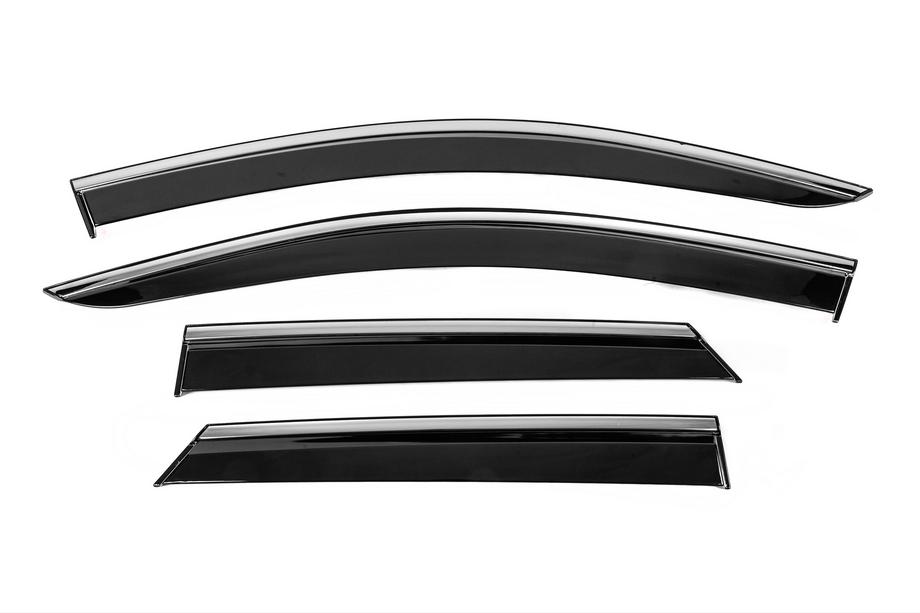 Peugeot 3008 2016-2023 Window Deflectors with Chrome Trim Niken Luxury (4 pcs) Photo 1