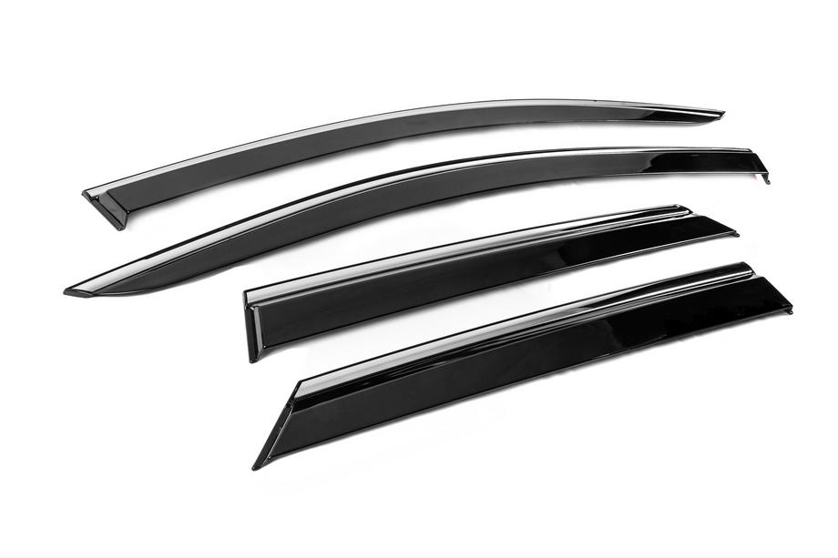 Peugeot 3008 2016-2023 Window Deflectors with Chrome Trim Niken Luxury (4 pcs) Photo 3