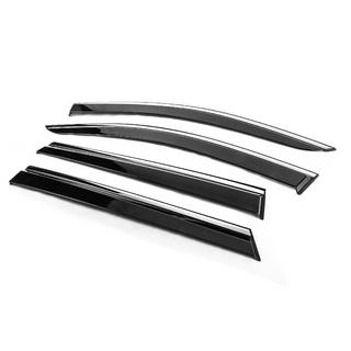 Window Deflectors with Chrome Trim Niken Luxury (4 pcs) photo 2