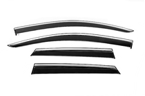 Renault Captur 2013-2019 Window Deflectors with Chrome Trim Niken Luxury (4 pcs) photo 1