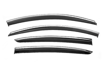 Renault Megane IV 2016-2025 Window Deflectors with Chrome Trim Niken Luxury (HB, 4 pcs) photo 1