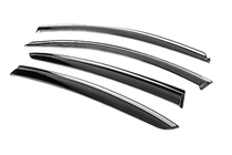 Renault Megane IV 2016-2025 Window Deflectors with Chrome Trim Niken Luxury (HB, 4 pcs) photo 2