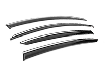 Renault Megane IV 2016-2025 Window Deflectors with Chrome Trim Niken Luxury (HB, 4 pcs) photo 3