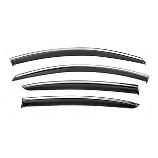 Window Deflectors with Chrome Trim Niken Luxury (HB, 4 pcs) Renault Megane IV 2016-2025 photo 1