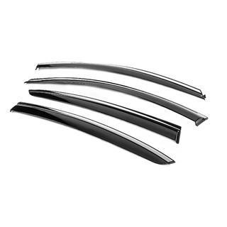 Window Deflectors with Chrome Trim Niken Luxury (HB, 4 pcs) Renault Megane IV 2016-2025 photo 2
