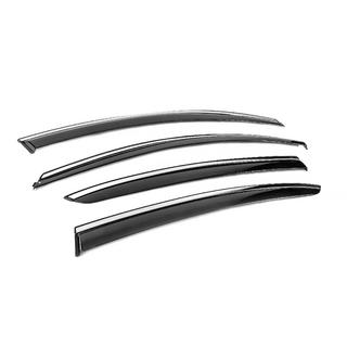 Window Deflectors with Chrome Trim Niken Luxury (HB, 4 pcs) Renault Megane IV 2016-2025 photo 3