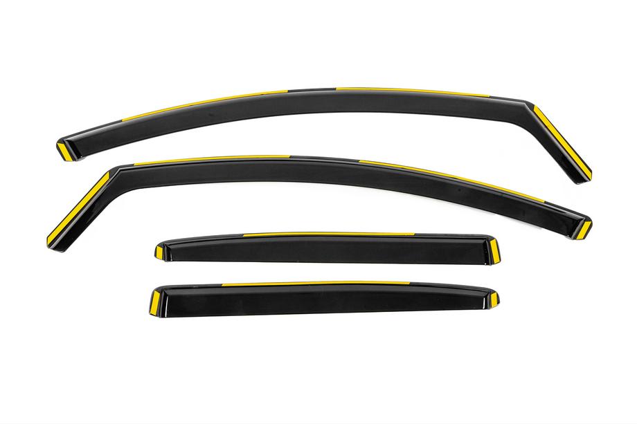 Renault Megane IV 2016-2025 In-Channel Wind Deflectors Niken Luxury (HB, 4 pcs) Image