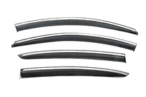 Renault Megane IV 2016-2025 Window Deflectors with Chrome Trim Niken Luxury (SD, 4 pcs) photo 1