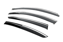 Renault Megane IV 2016-2025 Window Deflectors with Chrome Trim Niken Luxury (SD, 4 pcs) photo 2