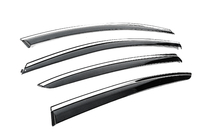 Renault Megane IV 2016-2025 Window Deflectors with Chrome Trim Niken Luxury (SD, 4 pcs) photo 3