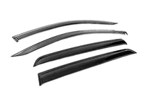 Toyota Hilux 2015- Window Deflectors with Chrome Trim Niken Luxury (4 pcs) photo 3