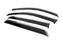 Toyota Hilux 2006-2015 Window Deflectors with Chrome Trim Niken Luxury (2011-2015, 4 pcs) photo 2