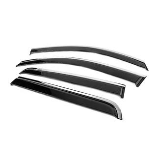 Window Deflectors with Chrome Trim Niken Luxury (2011-2015, 4 pcs) Toyota Hilux 2006-2015 photo 2