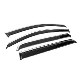 Window Deflectors with Chrome Trim Niken Luxury (2011-2015, 4 pcs) photo 3
